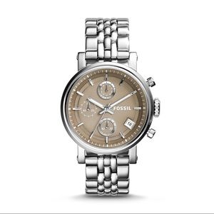 Fossil Original Boyfriend Silver Stainless Watch